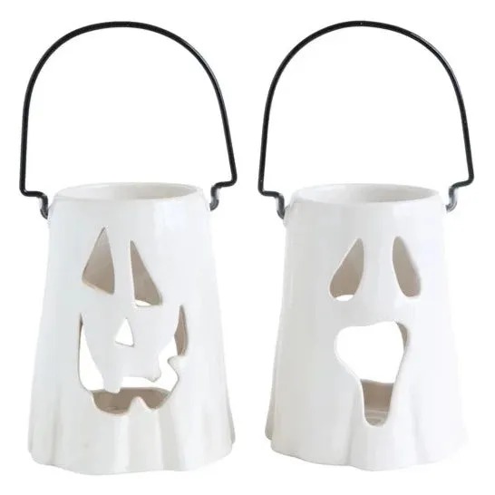 Ceramic Ghost Lantern Set