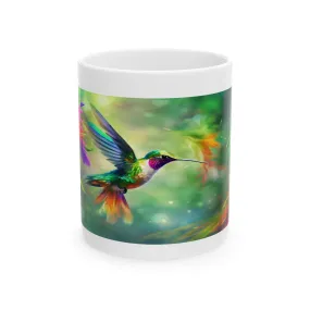 Ceramic Mug, (11oz, 15oz) Humingbird Full