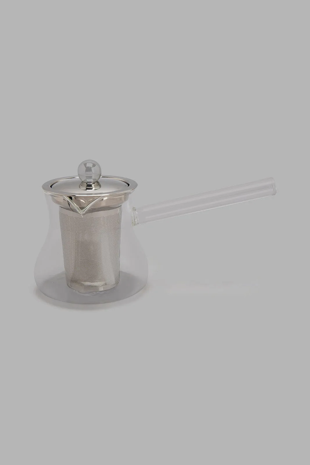 Clear Glass Teapot With Filter And Led