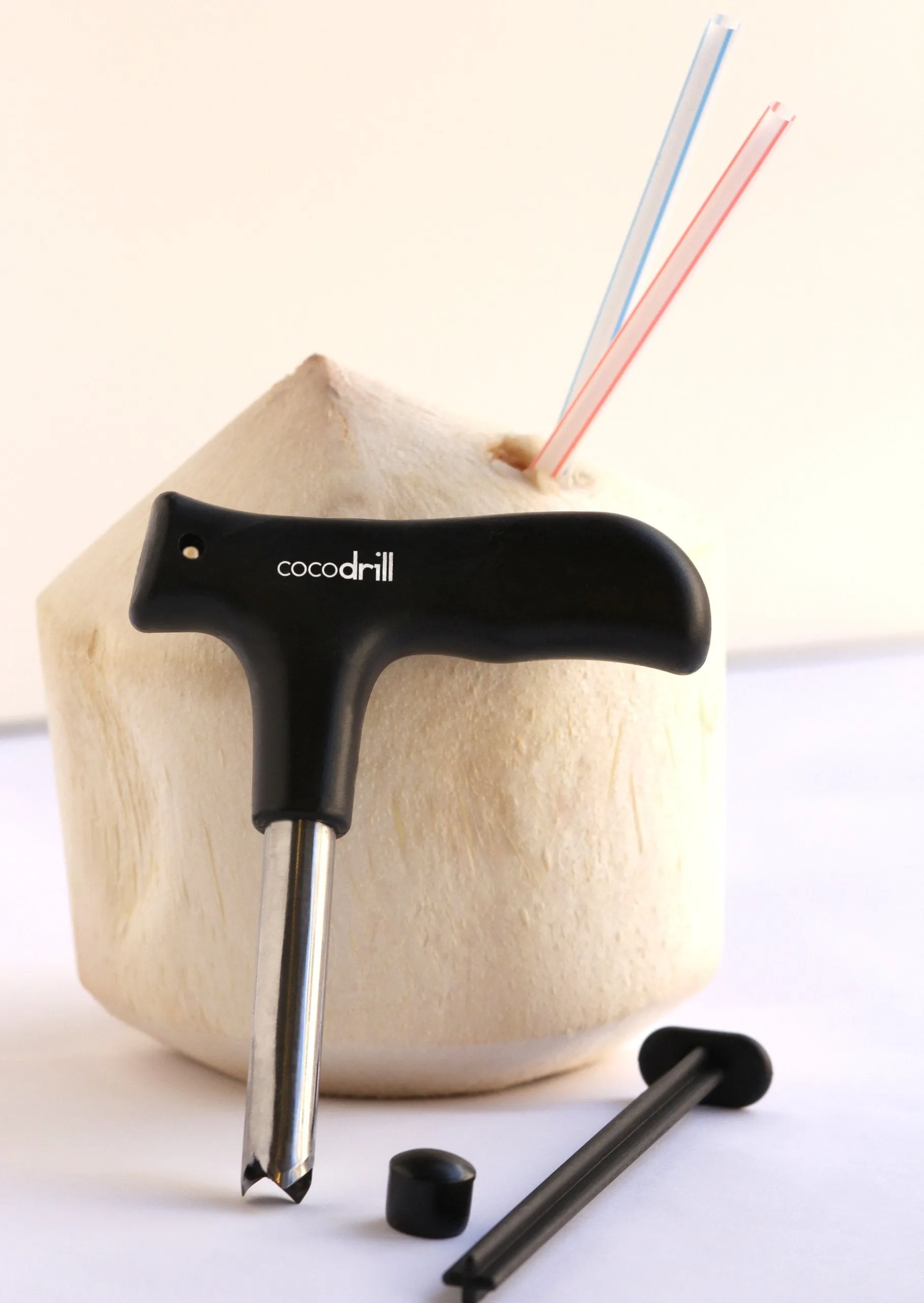 CocoDrill Coconut Opener  2 Nut Milk Bags COMBO - Open Tap Coco Water, Fresh Tool, extractor   Raw Food Mylk Strainer Sifter sprouting