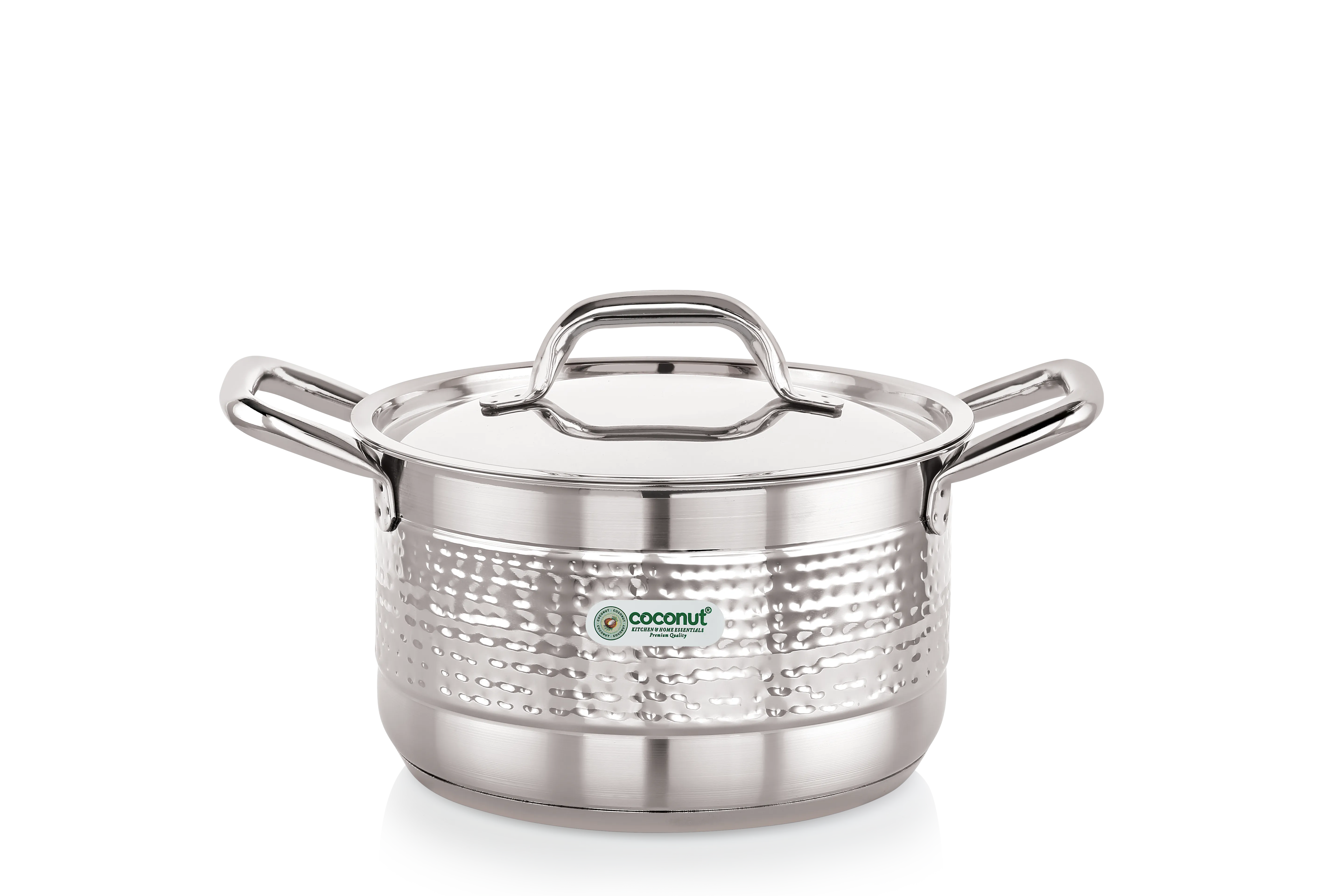 Coconut Elementary Stainless Steel Hammered Design Capsulated Stockpot For Cook n Serve - 1 unit