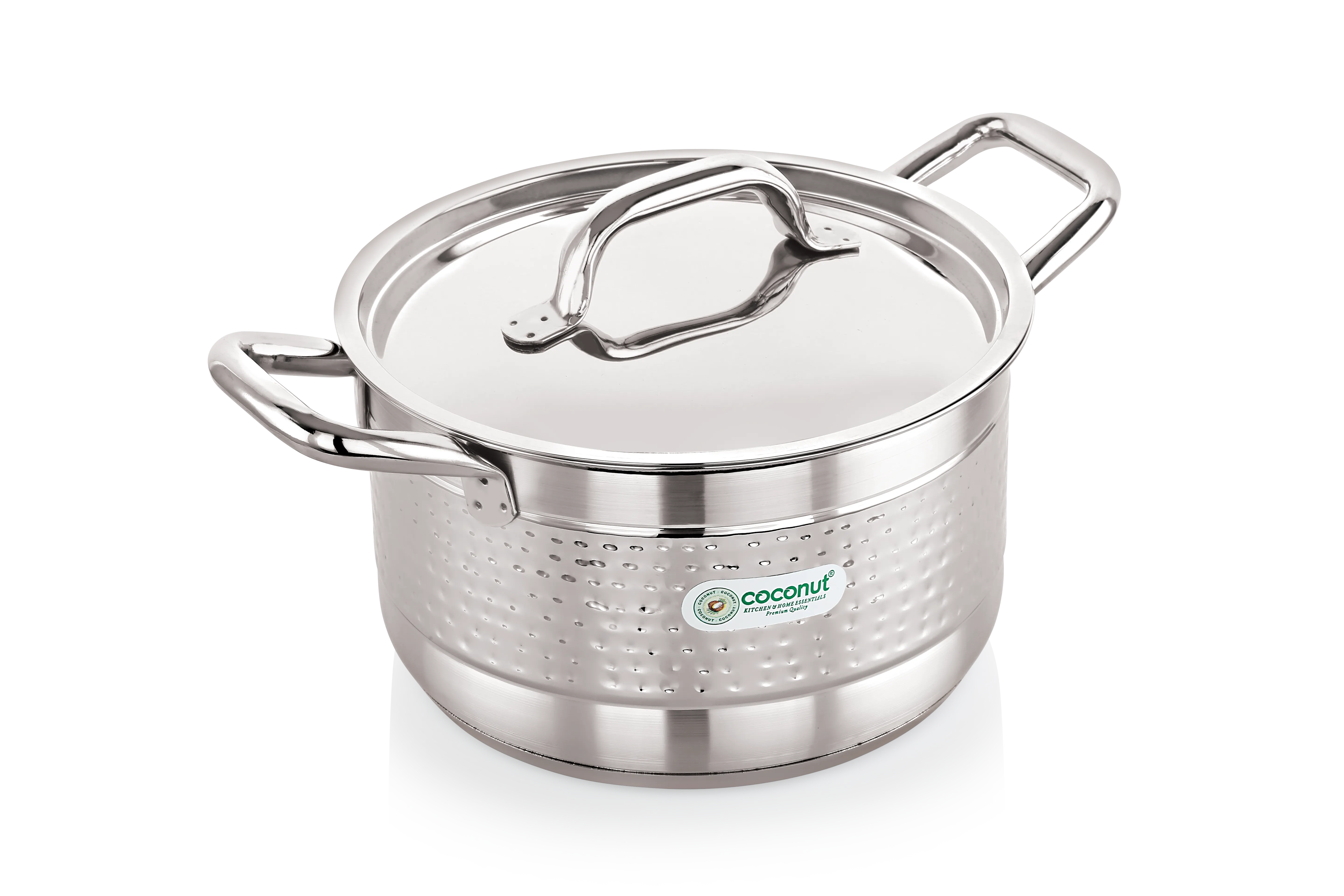 Coconut Elementary Stainless Steel Hammered Design Capsulated Stockpot For Cook n Serve - 1 unit