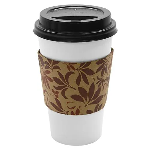 Coffee Sleeves -  Traditional Cup Jackets - Fleur Brown - 1,000 ct