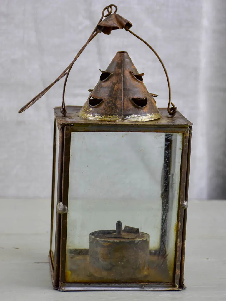 Collection of four vintage French oil lanterns