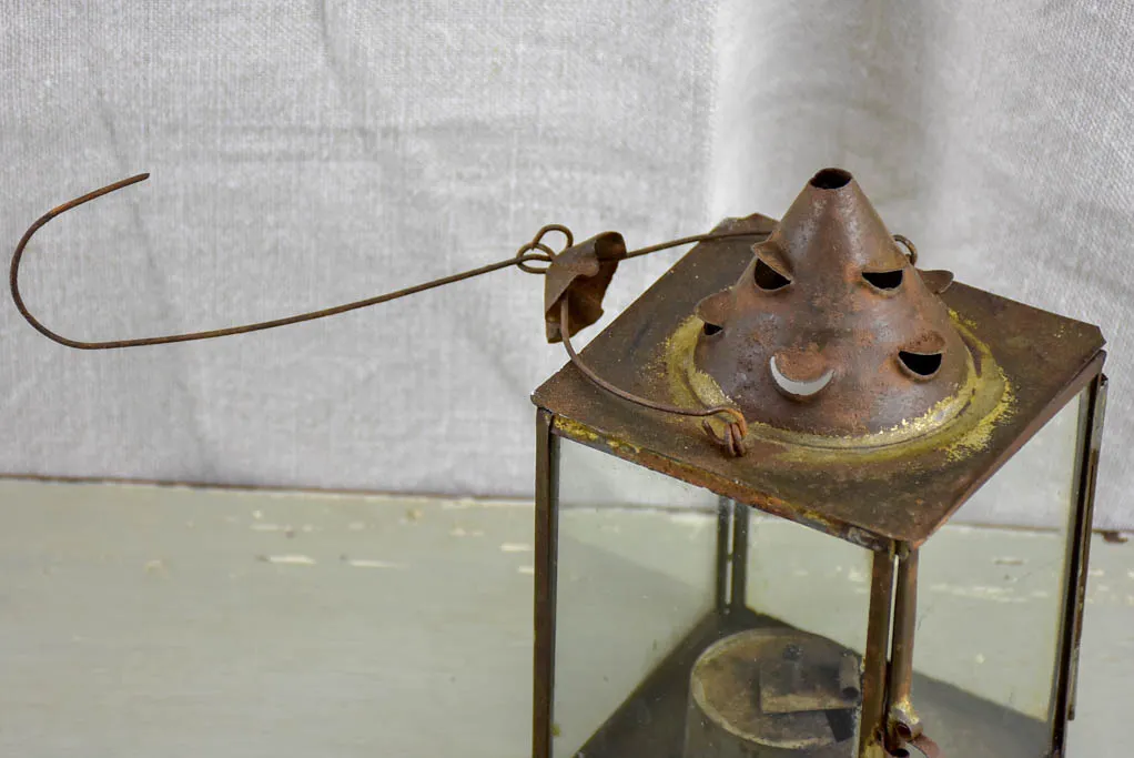 Collection of four vintage French oil lanterns