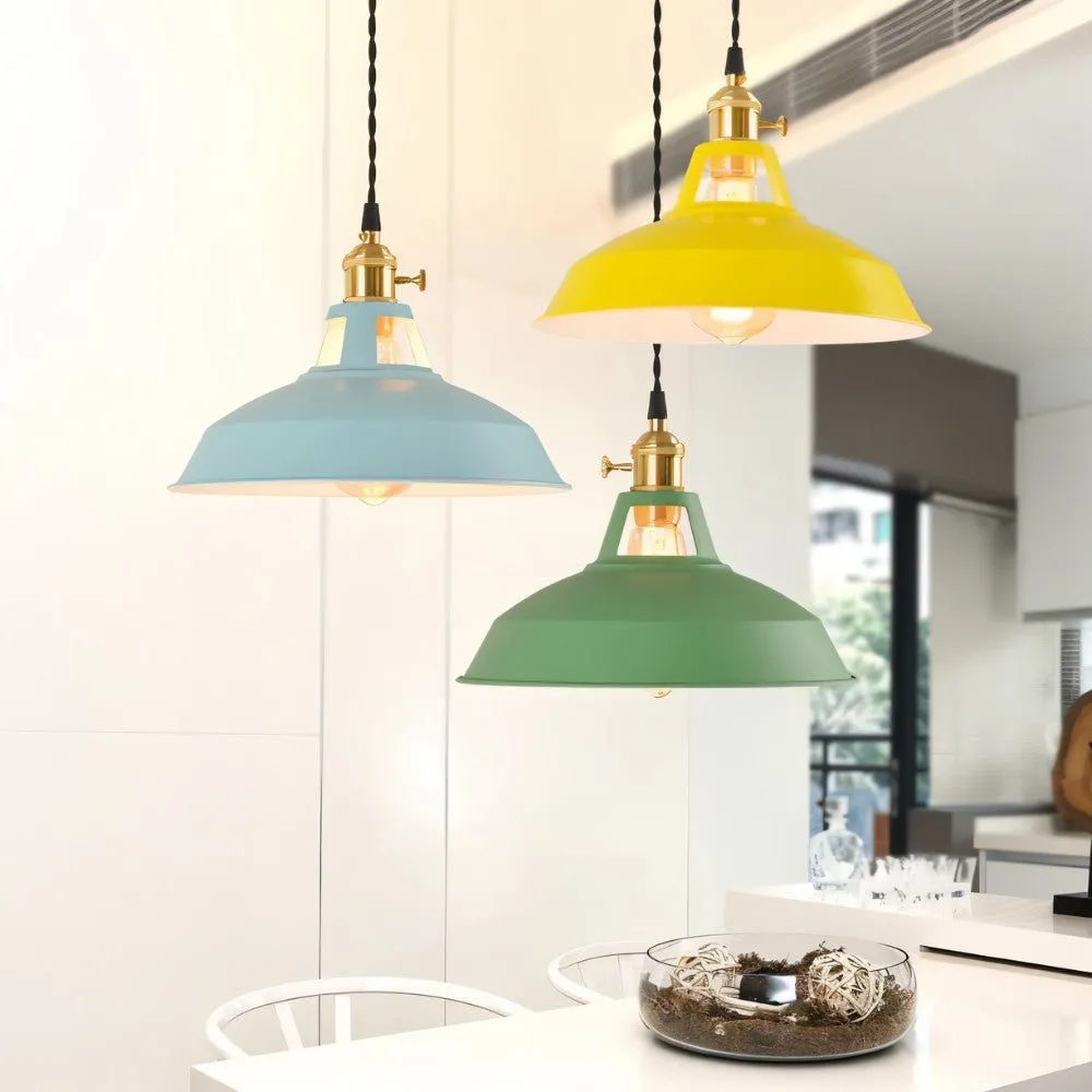 Color Block Shade Pendant Light