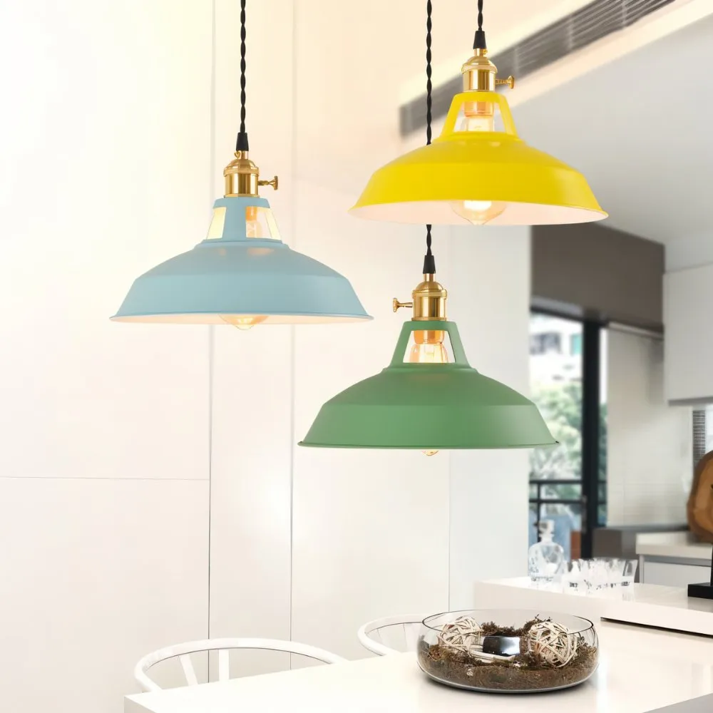 Color Block Shade Pendant Light