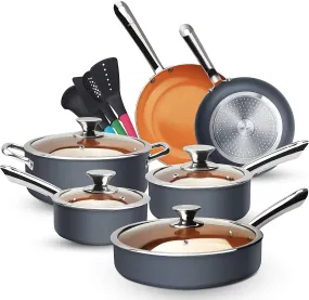 Cookware Set 14pcs Non-Sick Pots and Pans Set Ceramic Coating