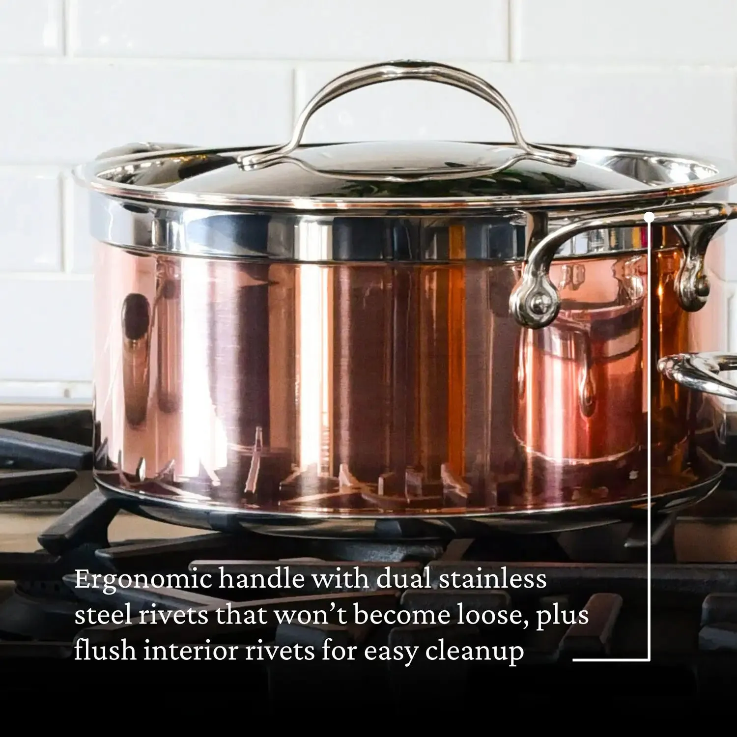 Copper Induction Stock Pot, 6-Quart