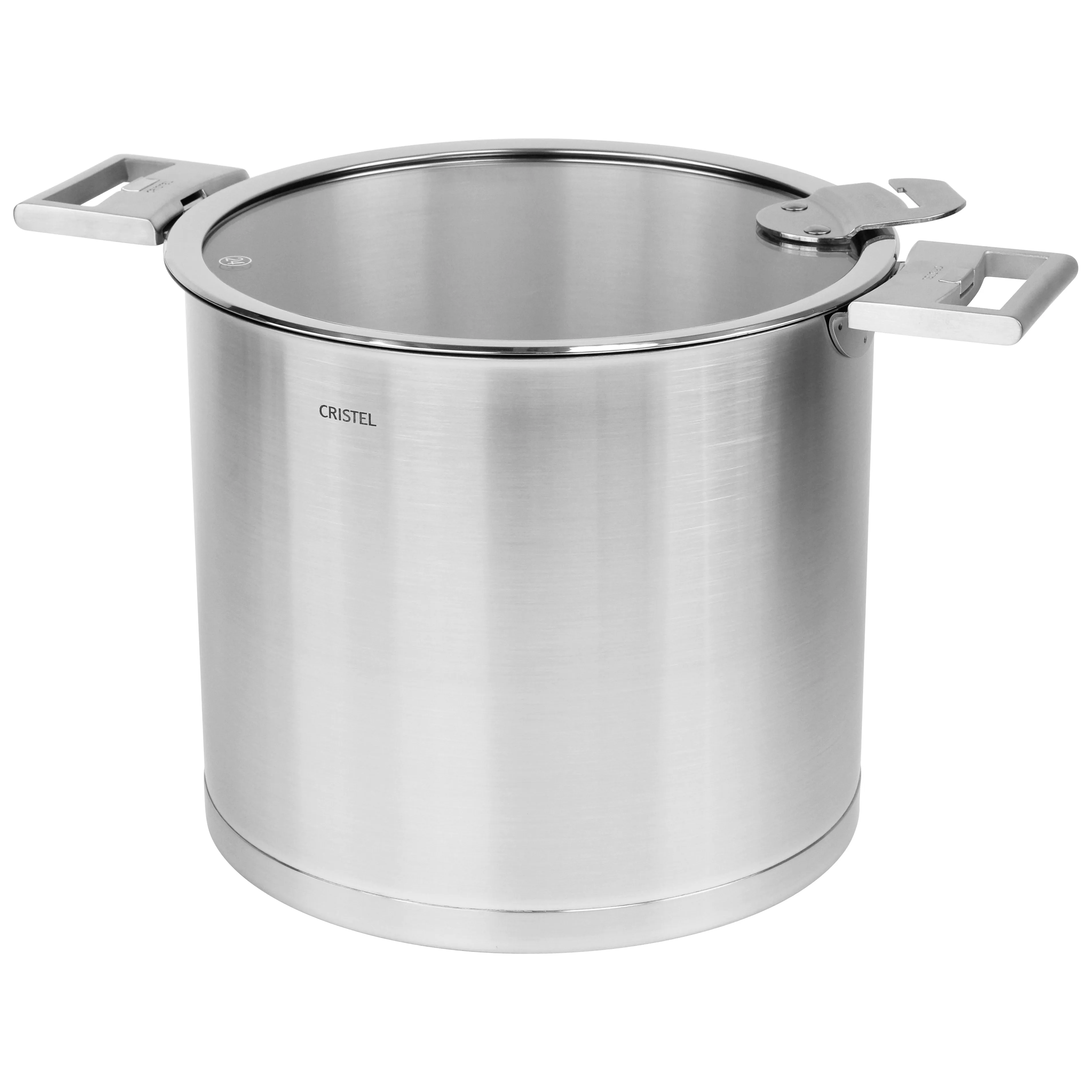 Cristel Strate Detachable Handle 7.5-Quart Stockpot With Flat Glass Lid