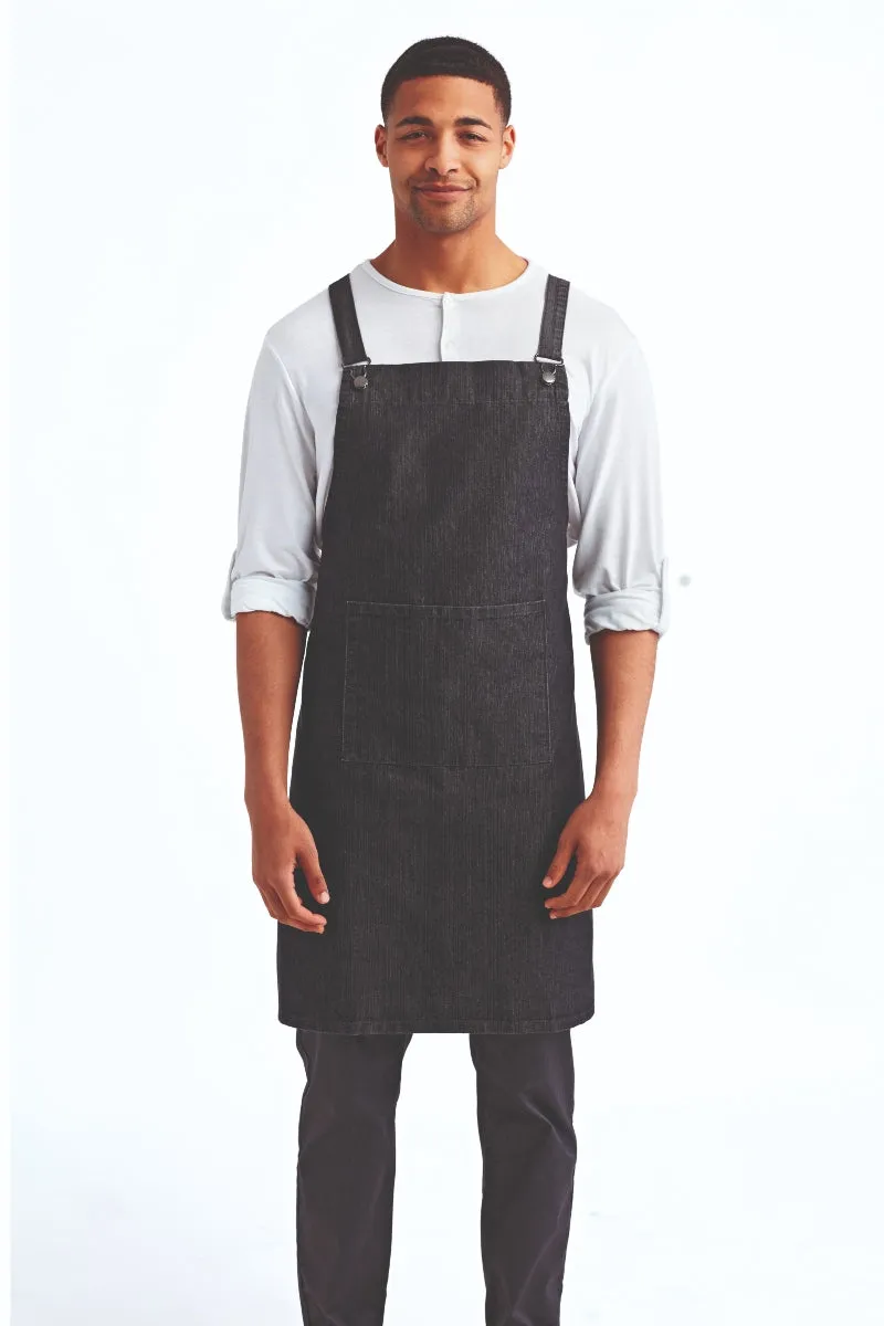 Cross Back 'Barista' Bib Adjustable Apron (1 Pocket w/ Pen Slot)