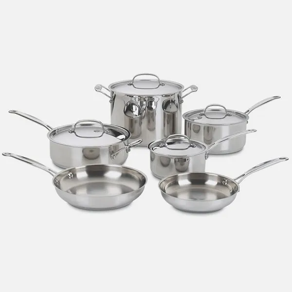 Cuisinart Chef's Classic Stainless Steel 10 Piece Cookware Set