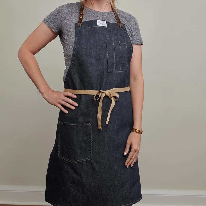 Culinary Apron w/ Removable Leather Straps