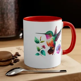 Cute Hummingbird 4 - Accent Coffee Mug, 11oz