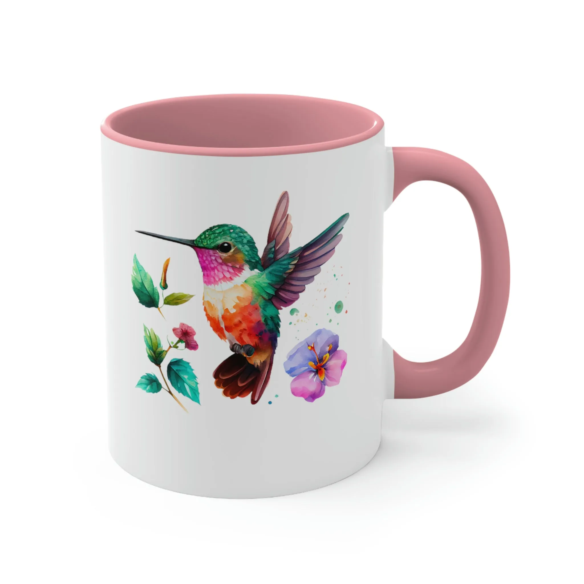 Cute Hummingbird 4 - Accent Coffee Mug, 11oz