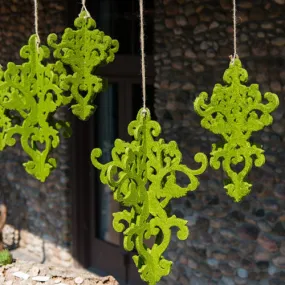 Decorative Artificial Moss Chandelier - Large Classical Green