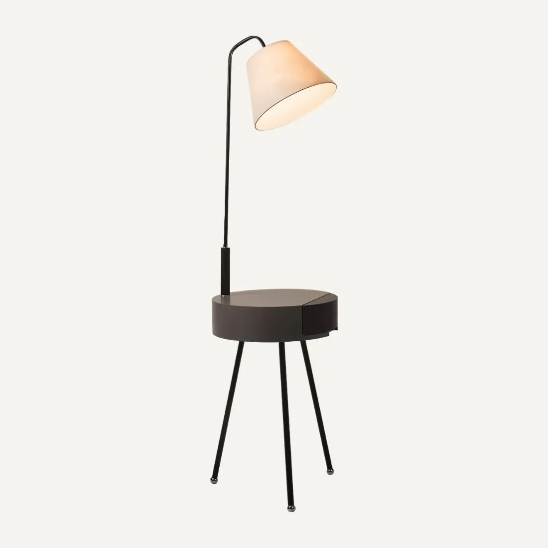 Derina Floor Lamp with Side Table