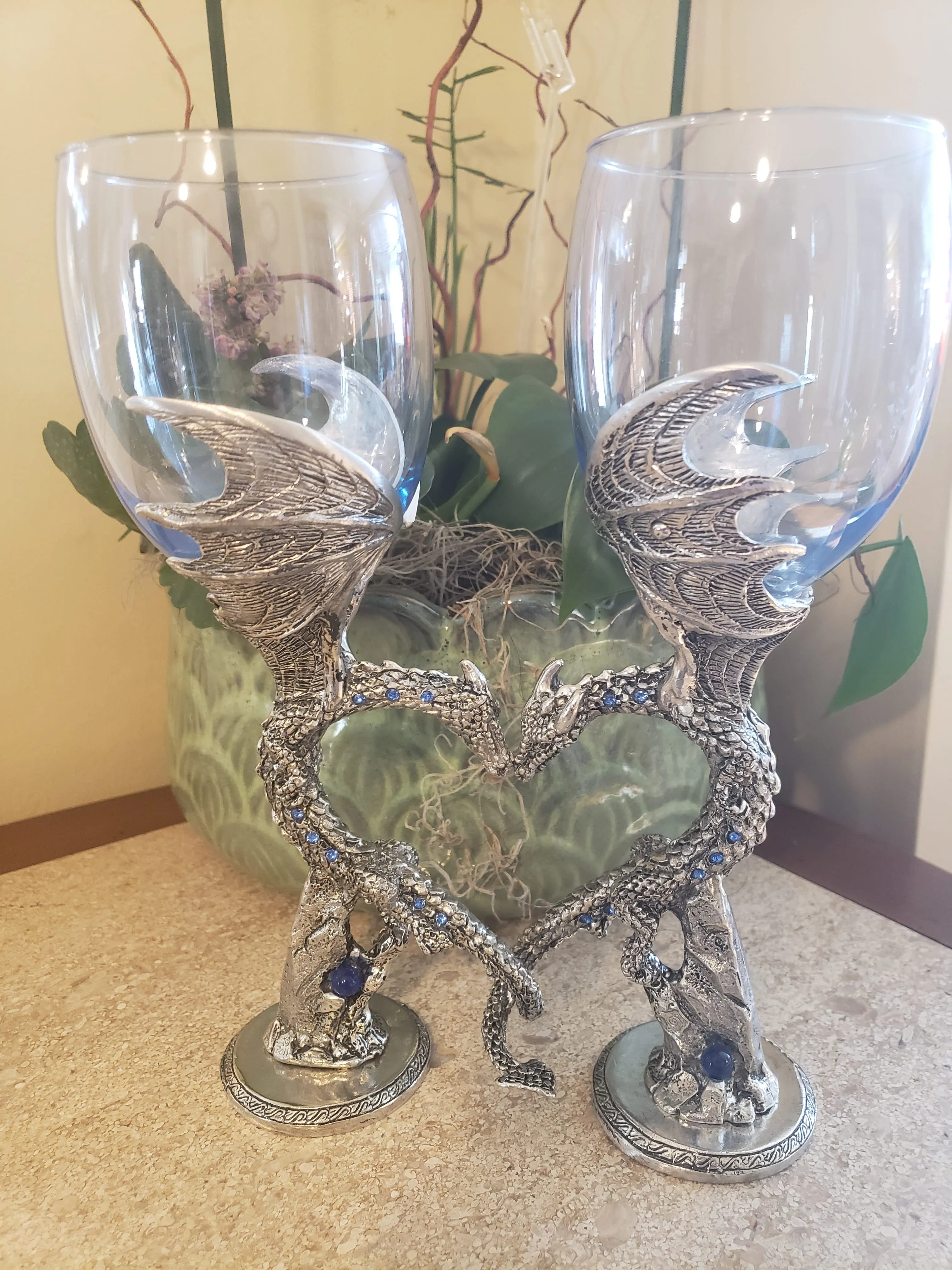 Dragon Heart Wine Glasses