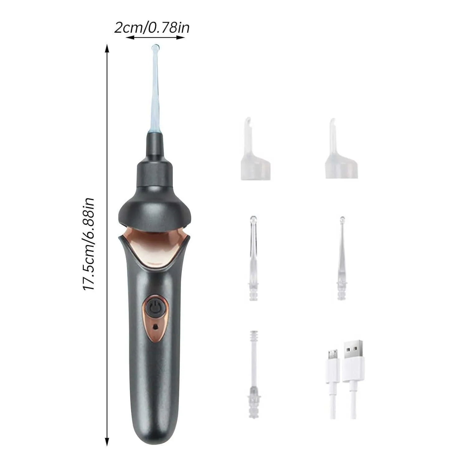 Ear Wax Removal Vacuum Electric Ear Cleaner With LED Light