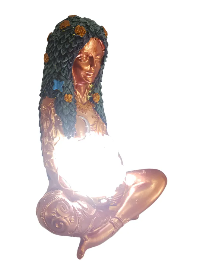 Earth Mother Amethyst Lamp