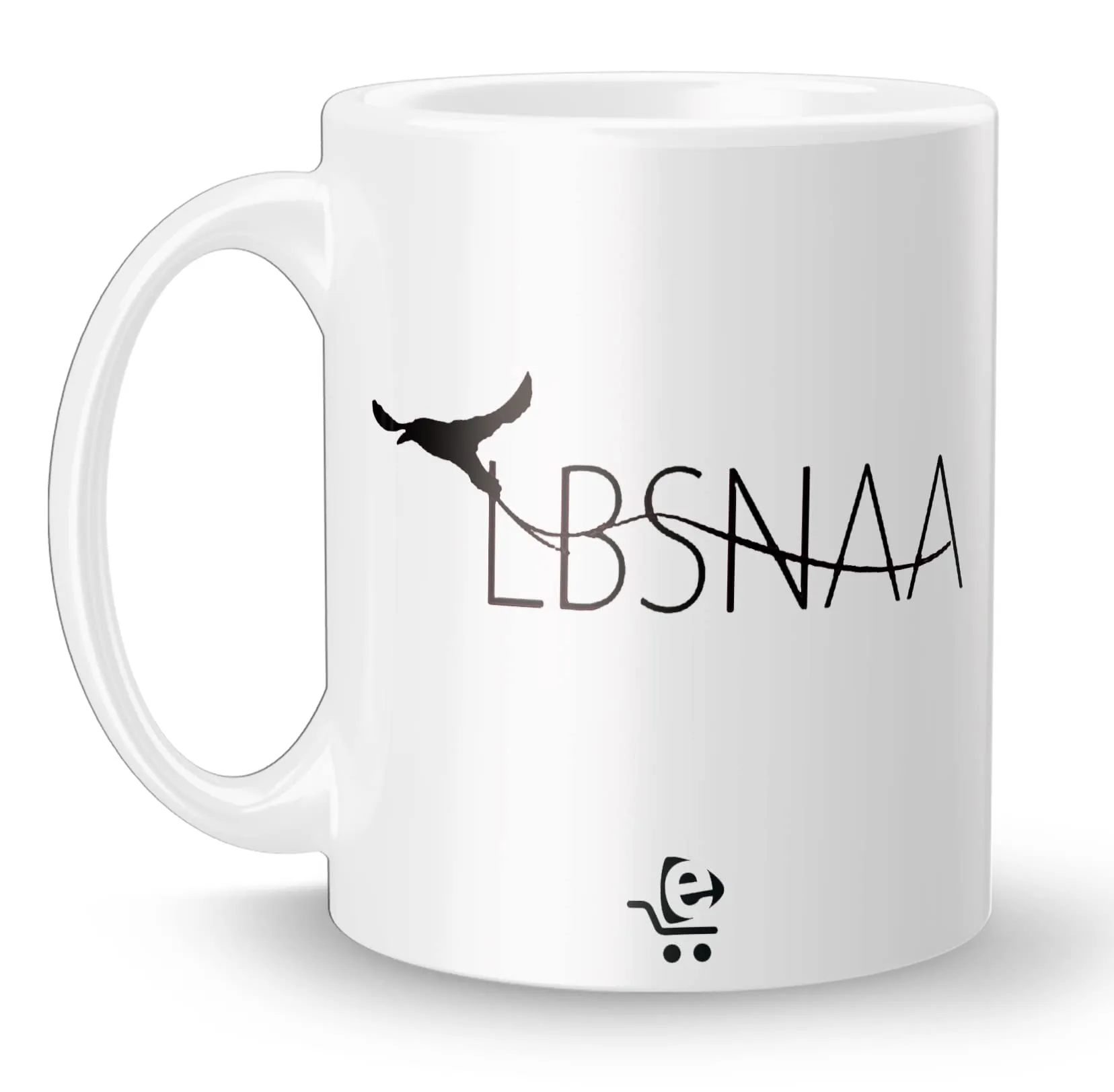 ECFAK Lbsnaa Printed White Ceramic Coffee/Tea Mug (11 Oz Cup) Best Gift for The IAS Students/Aspirants