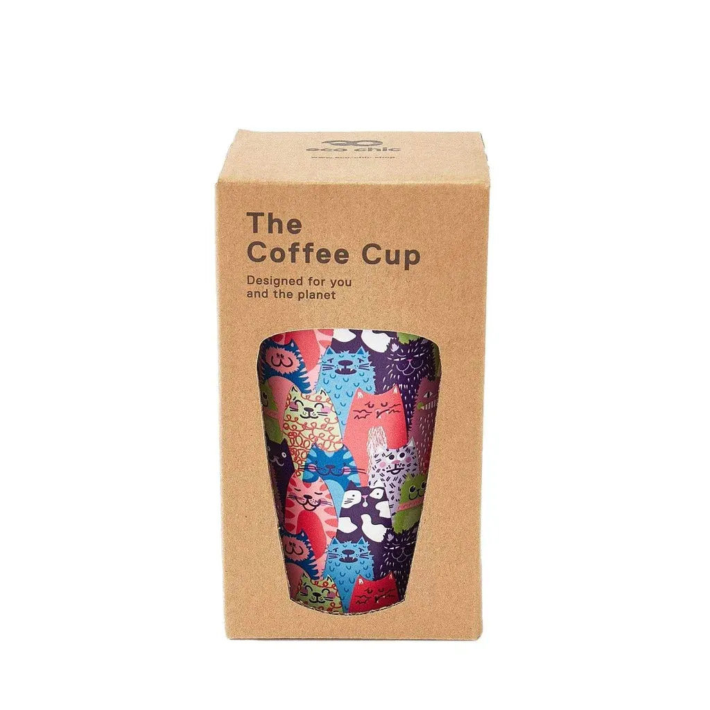 Eco Chic Multiple Stacking Cats Thermal Coffee Cup