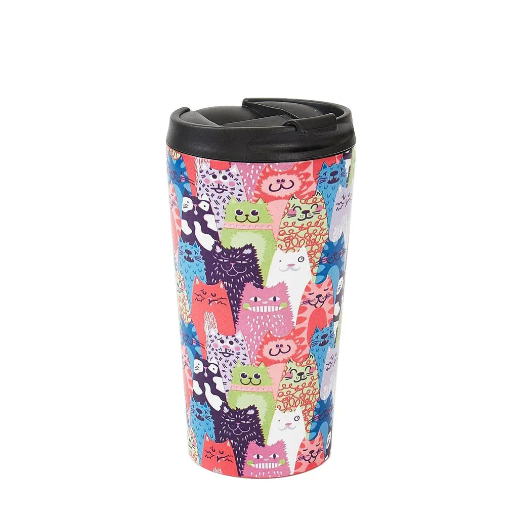 Eco Chic Multiple Stacking Cats Thermal Coffee Cup