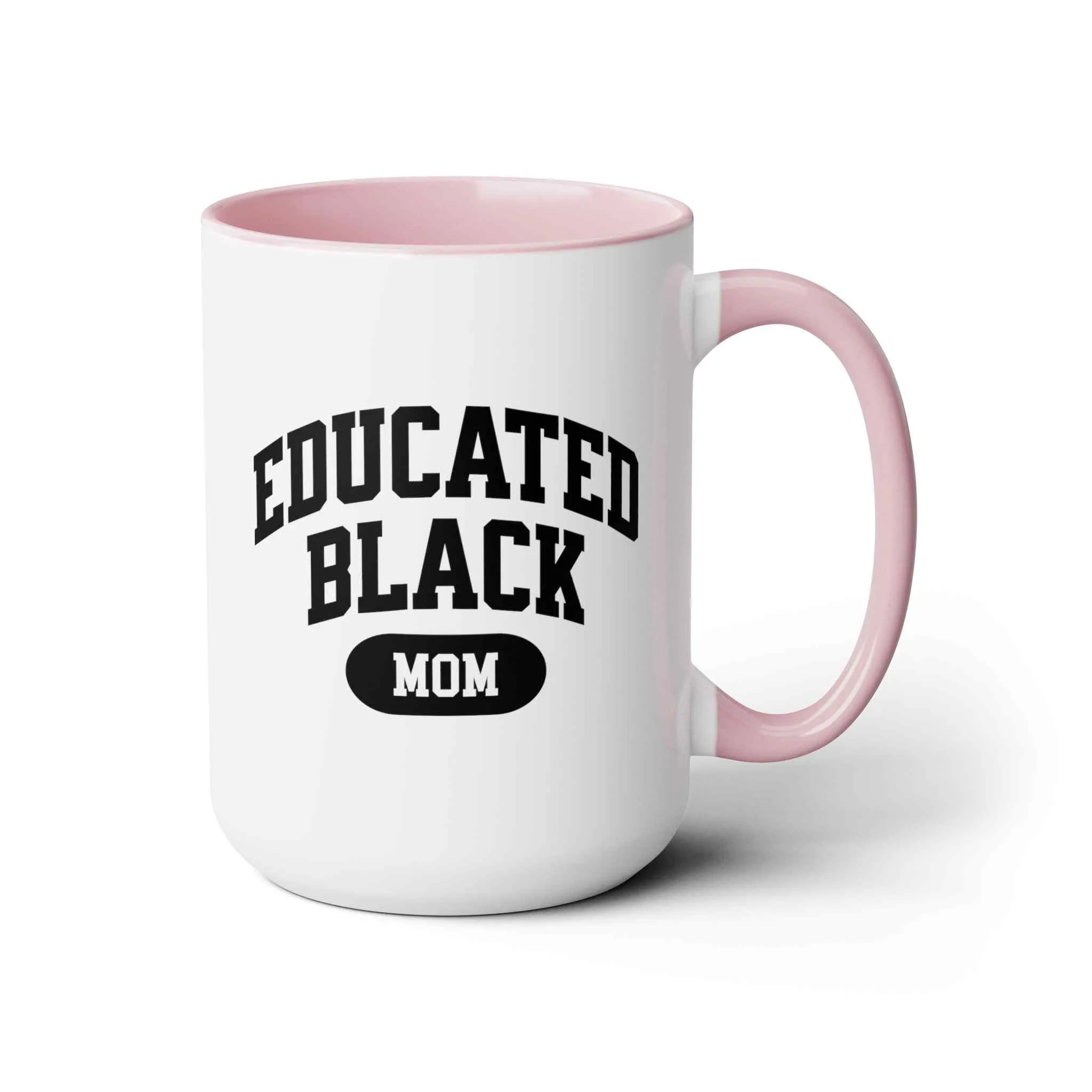 Educated Black Mom Two-Tone Coffee Mug, 15oz