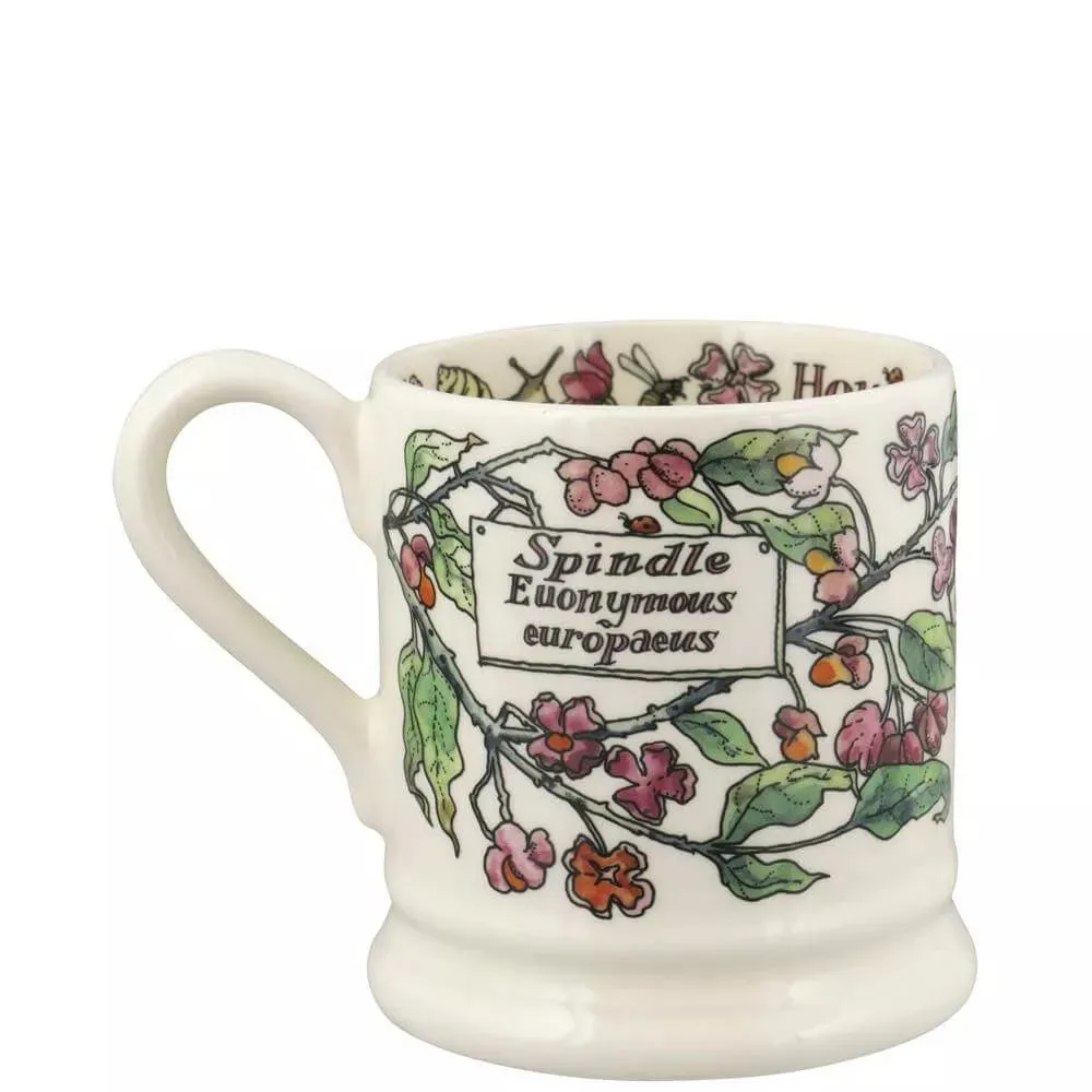 Emma Bridgewater Birds In The Hedgerow Spindle & House Sparrow 1/2 Pint Mug