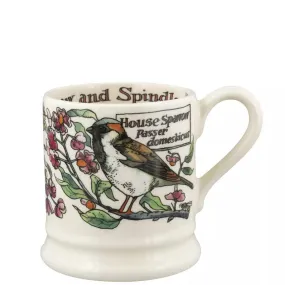 Emma Bridgewater Birds In The Hedgerow Spindle & House Sparrow 1/2 Pint Mug