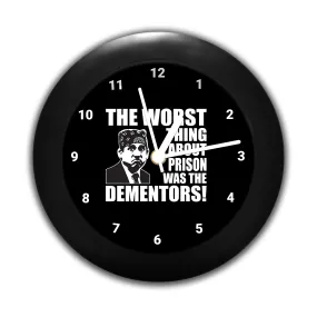 Epic Stuff - The Office - Prison Mike Dementors Design Plastic Round Table Clock (with Numbering) - Best Gifts for The Office Fans/Best Accessory for Home and Office Decor