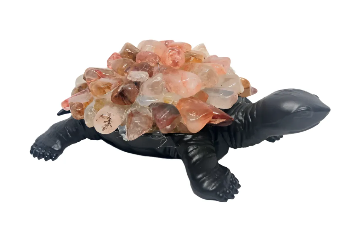 Fire Quartz Crystal Turtle USB Light