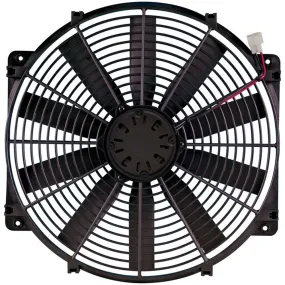 Flex-A-Lite LoBoy Electric Cooling Fan - 16" Fan - Pusher - 2500 CFM - 12V - Straight Blade - 16 x 16-1/2" - 3-3/16" Thick - Plastic