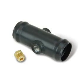 Flex-A-Lite Water Temperature In-Line Hose Adapter - Port Plug Included - Aluminum - Black - 1-3/4" Radiator Hose