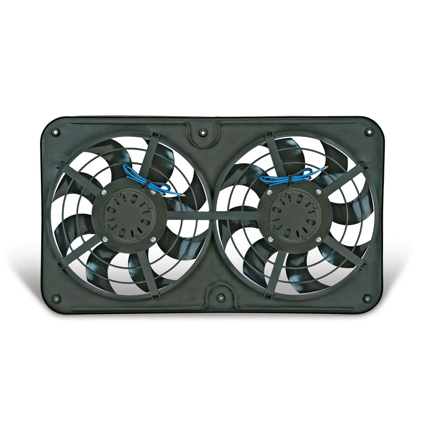 Flex-A-Lite X-Treme S-Blade Electric Cooling Fan - Dual 12-1/8" Fan - Push/Pull - 3000 CFM - 12V - Curved Blade - 26-1/4 x 15-1/2" - 4" Thick