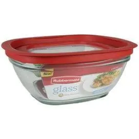 Food Storage Container, Glass, 8-Cup Square