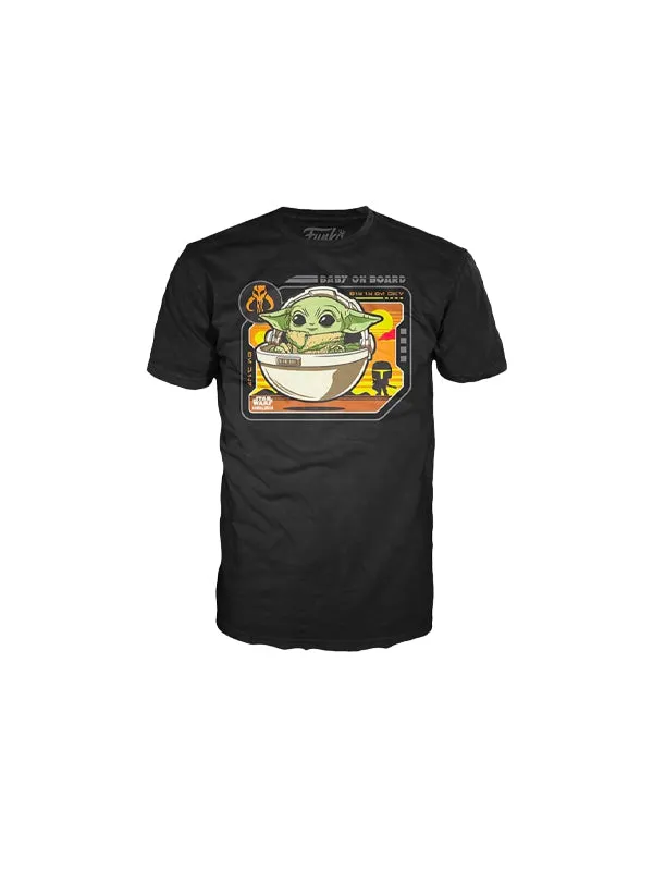 Funko Star Wars: The Mandalorian Grogu Baby On Board T-Shirt