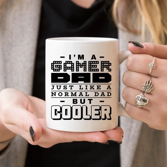 Gamer Dad Coffee Mug - Humorous 11 oz Ceramic Cup for Cool Dads