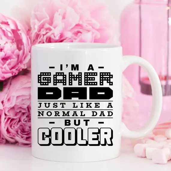 Gamer Dad Coffee Mug - Humorous 11 oz Ceramic Cup for Cool Dads