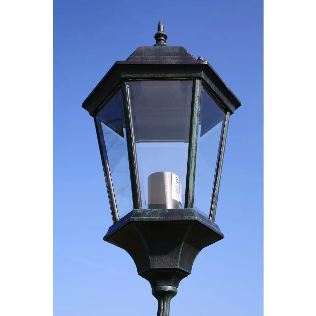 Garden Light Post 3-arms 230 cm Dark Green/Black Aluminium