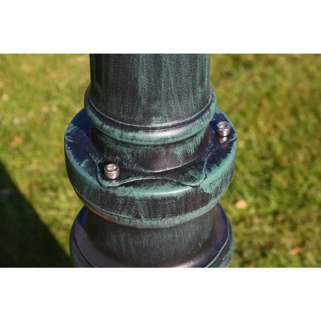 Garden Light Post 3-arms 230 cm Dark Green/Black Aluminium