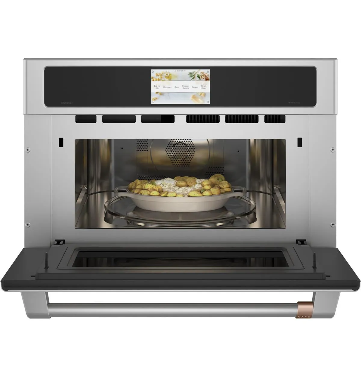 GE Cafe CSB923P2NS1 30" Smart Five in One Wall Oven with 240V Advantium® Technology In Stainlesss Steel