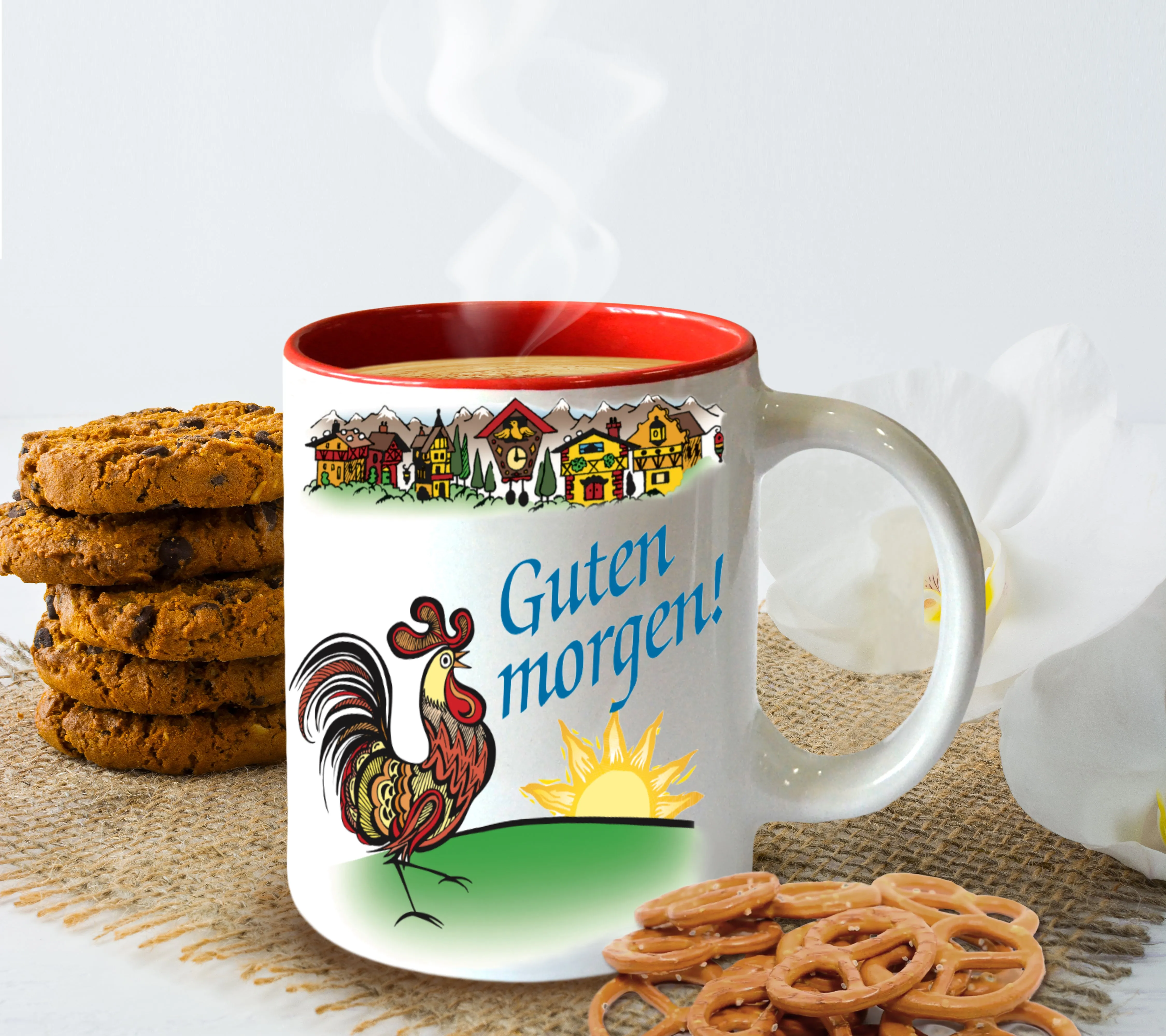 German Gift Idea Coffee Mug "Guten morgen"