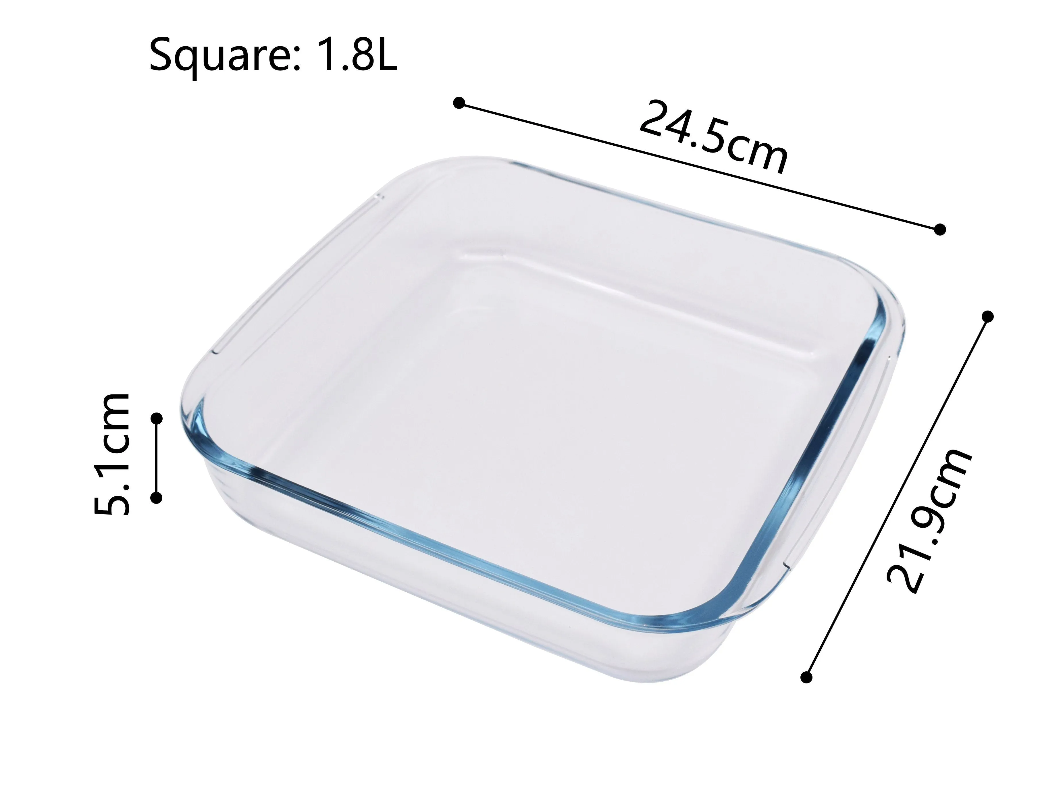 Glass Square Bakeware 1.8L