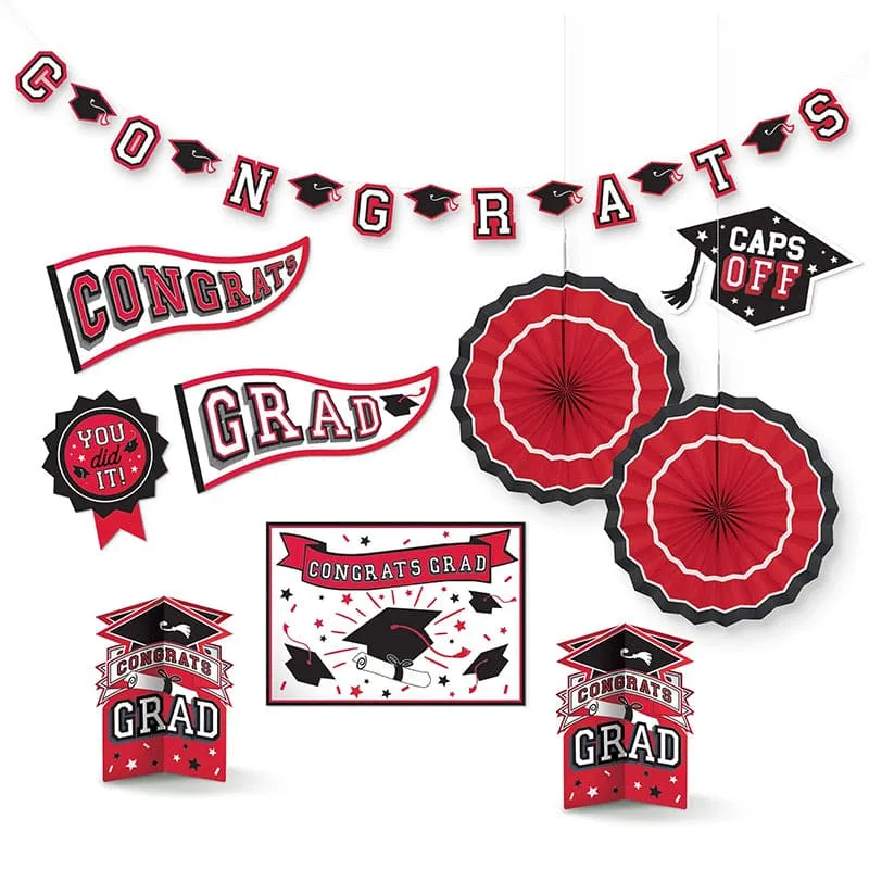 Grad Room Decorating Kit - Red