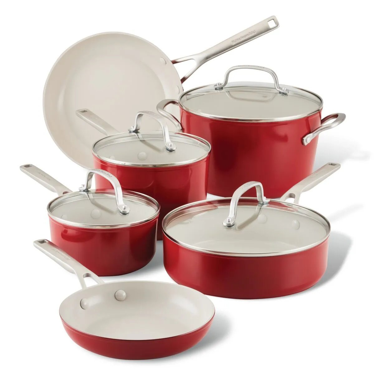 Hard-Anodized Ceramic Nonstick 10-Piece Cookware Set