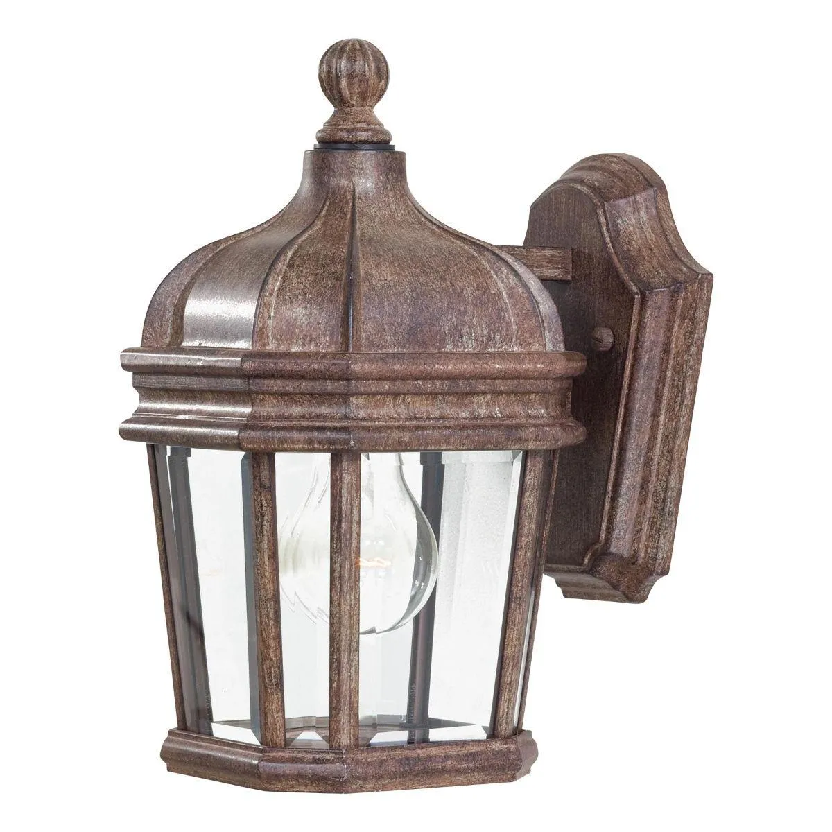 Harrison 12 in. Outdoor Wall Lantern Vintage Rust Finish