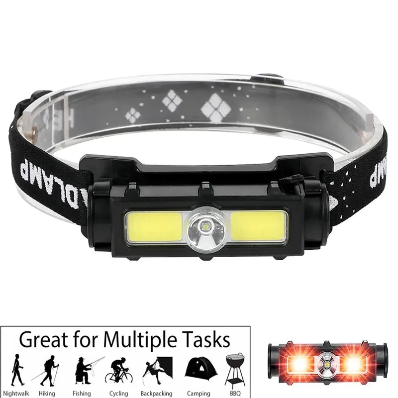 Headlamp Rechargeable Super Bright LED Flashlight Waterproof Headlight 7 Modes for Outdoor Camping Running Headlamp 2000 Lumen