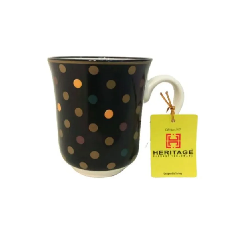 Heritage Dotted Mug Black