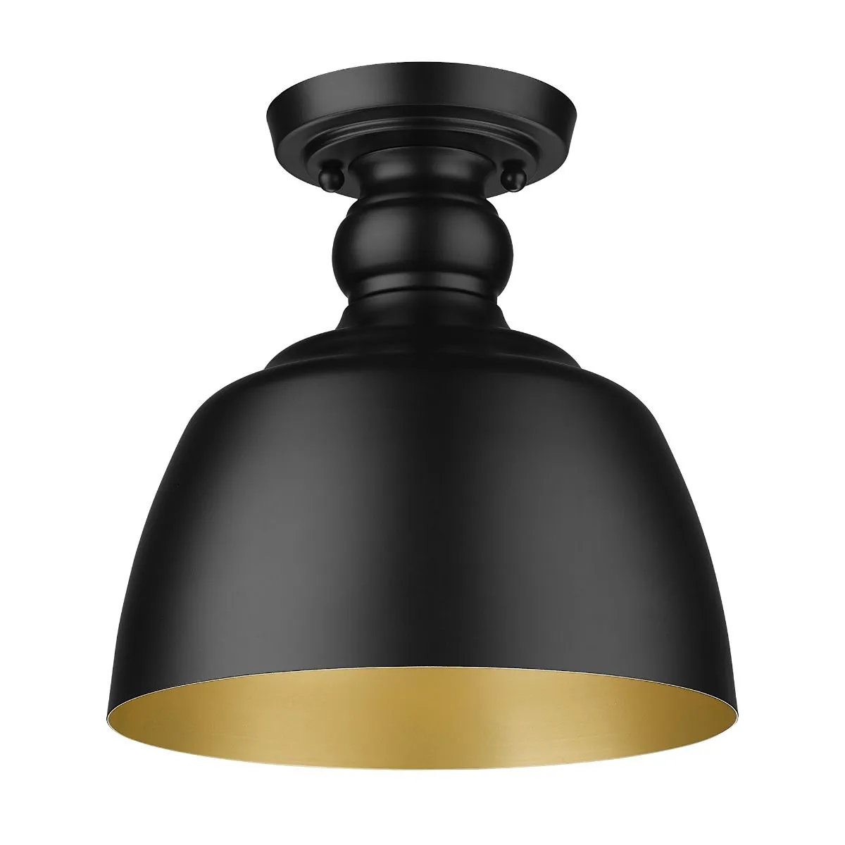 Holmes 9 in. Semi flush Mount Light Matte Black Finish